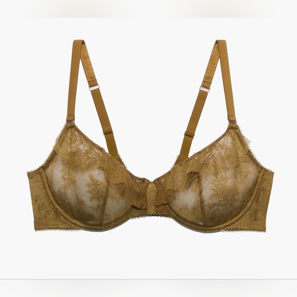 SAVAGE X FENTY CHANTILLY CASCADE BALCONETTE BRA-Size 44DD